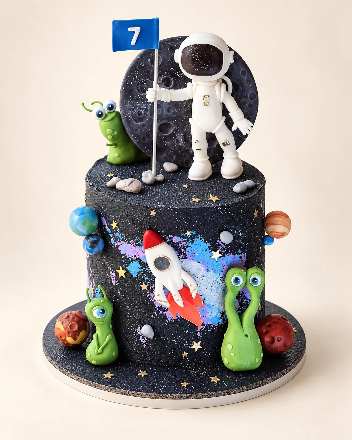 Weltraumtorte mit Astronaut