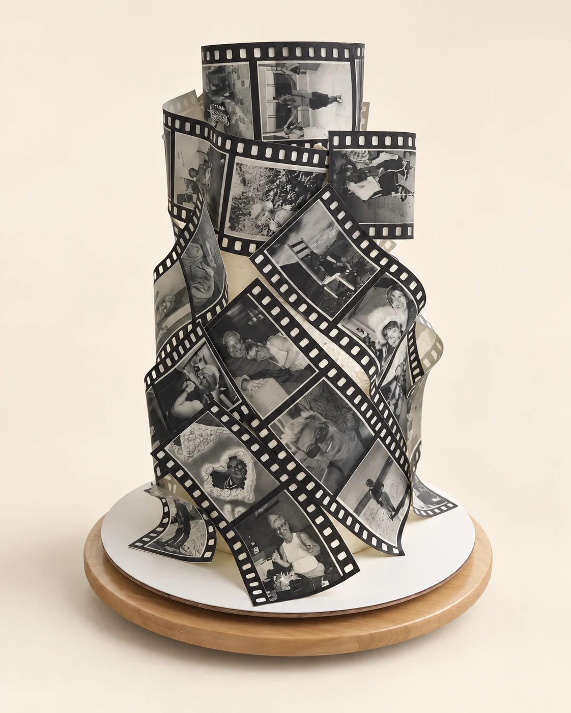 Torte mit Filmstreifen als Dekor